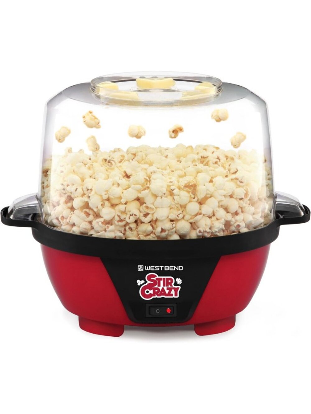 6-Quart Hot Oil Popcorn Maker with Large Bowl & Stirring Rod - Perfect for Movie